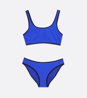 New Look Girls Blue Scoop Bikini Set
